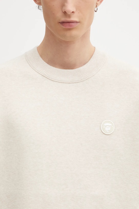 AAPE sweter Now beżowy AAPKNMC361XXP