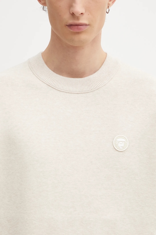 AAPE sweter Now beżowy AAPKNMC361XXP