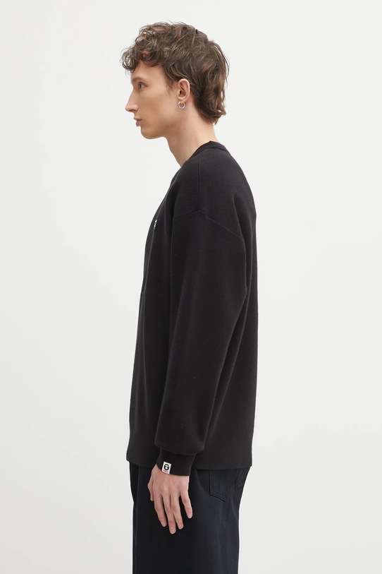AAPE sweter Now AAPKNMC361XXP czarny AW25