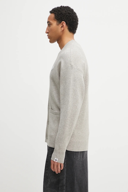 AAPE kardigan Now AAPKNMC356XXP szary AW25