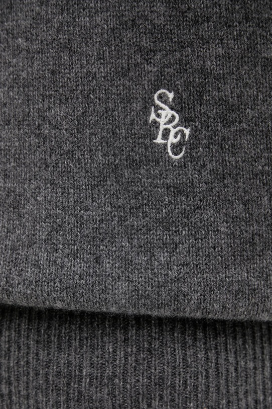 Sporty & Rich sweter wełniany SRC Cashmere szary WS08362302GY04