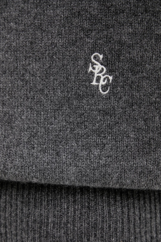 Sporty & Rich sweter wełniany SRC Cashmere szary WS08362302GY04
