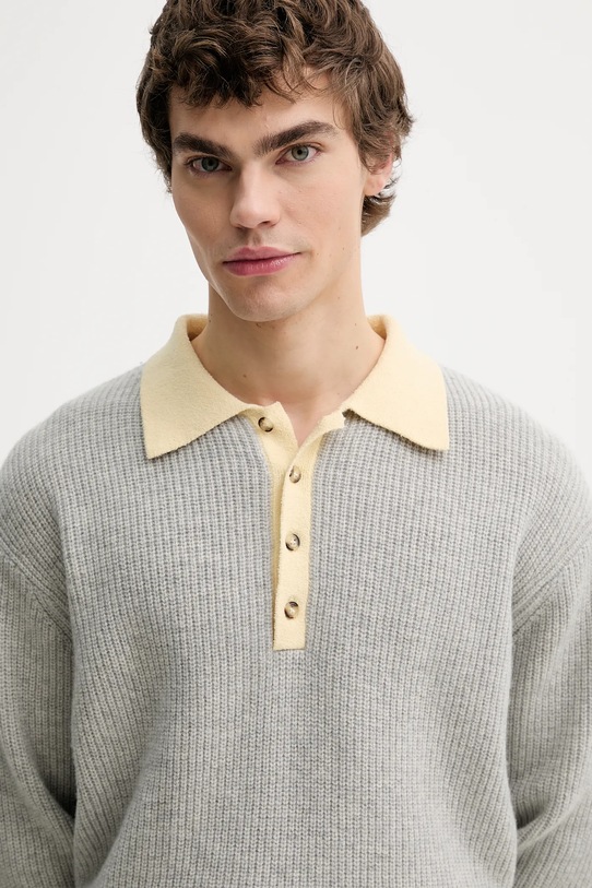 Nanushka sweter z dodatkiem wełny NM25PFSW05391 szary NM25PFSW05391