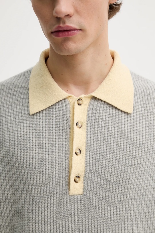 Nanushka sweter z dodatkiem wełny NM25PFSW05391 NM25PFSW05391 szary