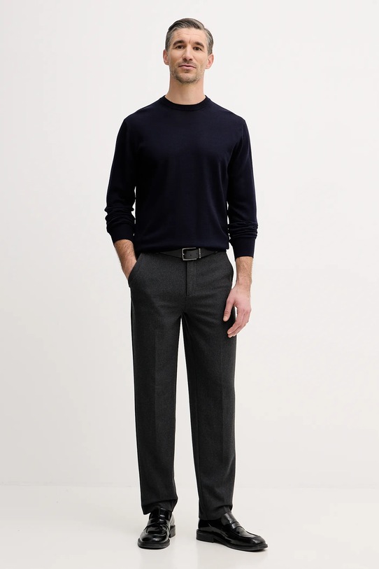 Eton sweter wełniany 100013670 granatowy AW25