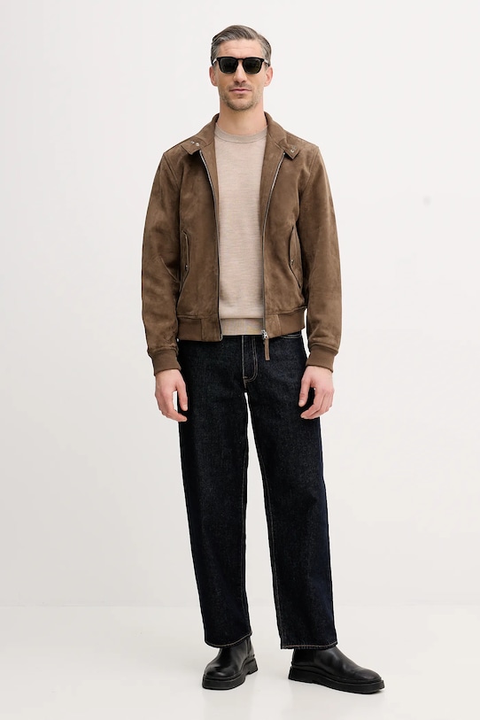 Eton sweter wełniany 100013670 beżowy AW25