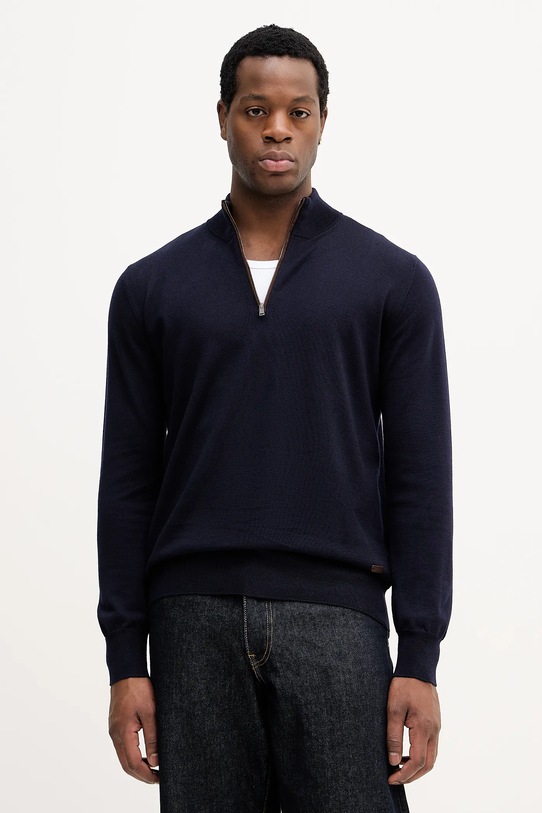 Eton sweter wełniany wełna granatowy 100013665