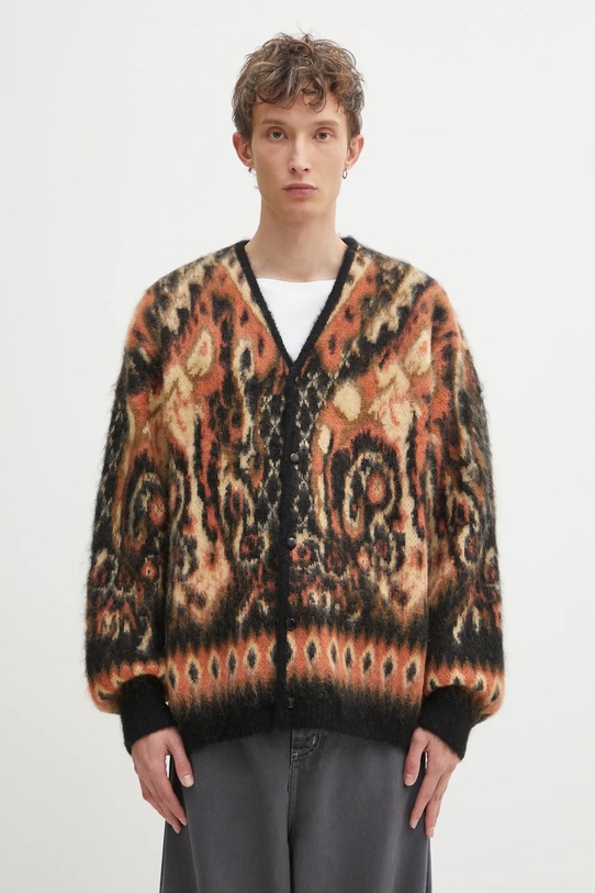 Needles kardigan z dodatkiem moheru Paisley gruba beżowy RW356