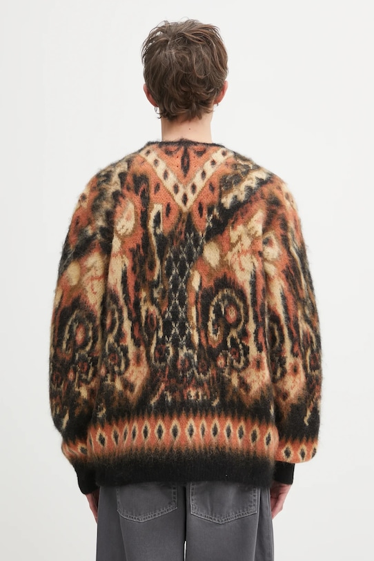 Odzież Needles kardigan z dodatkiem moheru Paisley RW356 beżowy