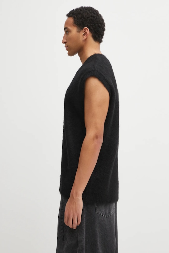 Needles vestă din amestec de lână RW359 negru AW25