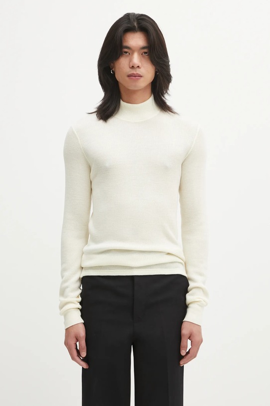 Visvim sweter wełniany SOLAR WAFFLE SKIVVY wełna beżowy 125205010006