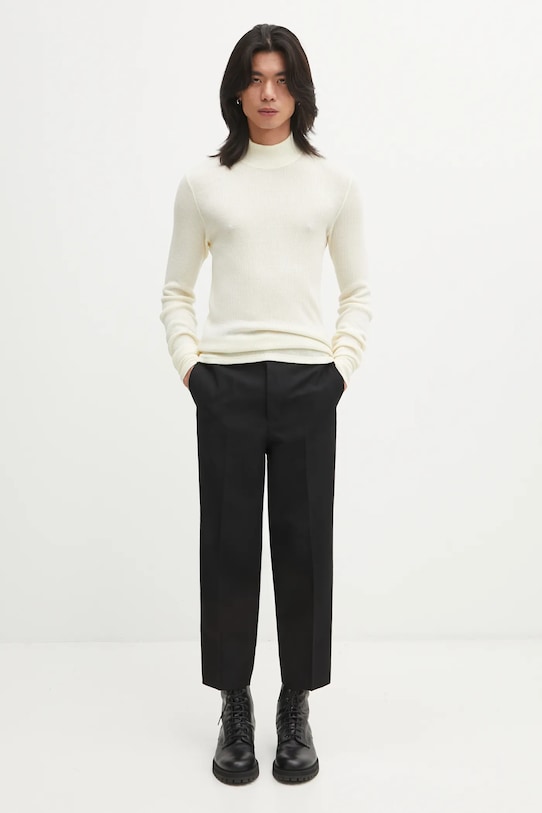 Visvim sweter wełniany SOLAR WAFFLE SKIVVY 125205010006 beżowy