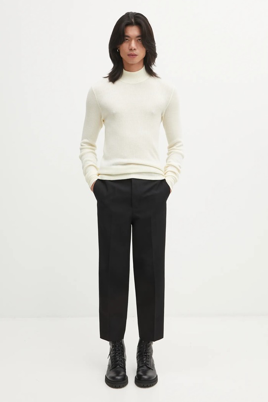 Visvim sweter wełniany SOLAR WAFFLE SKIVVY 125205010006 beżowy