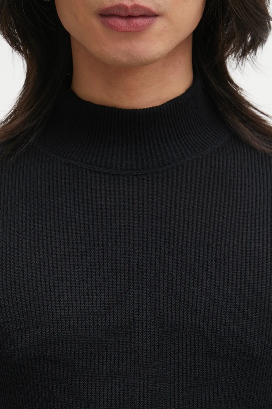 Visvim sweter wełniany SOLAR WAFFLE SKIVVY czarny 125205010006