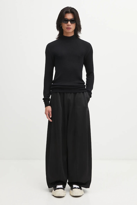 Visvim sweter wełniany SOLAR WAFFLE SKIVVY 125205010006 czarny