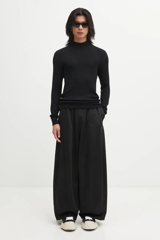 Visvim sweter wełniany SOLAR WAFFLE SKIVVY 125205010006 czarny