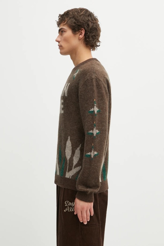 Human Made sweter z dodatkiem wełny GRAPHIC HM30CS014 brązowy AW25