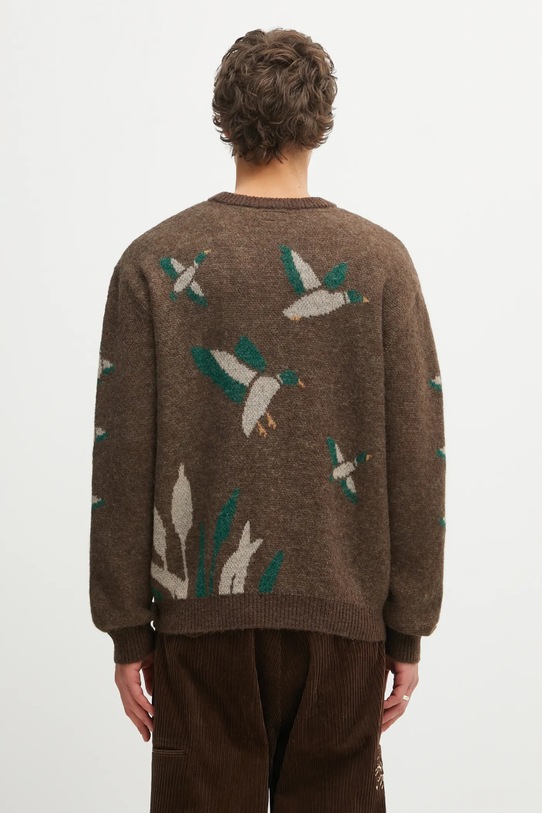 Odzież Human Made sweter z dodatkiem wełny GRAPHIC HM30CS014 brązowy