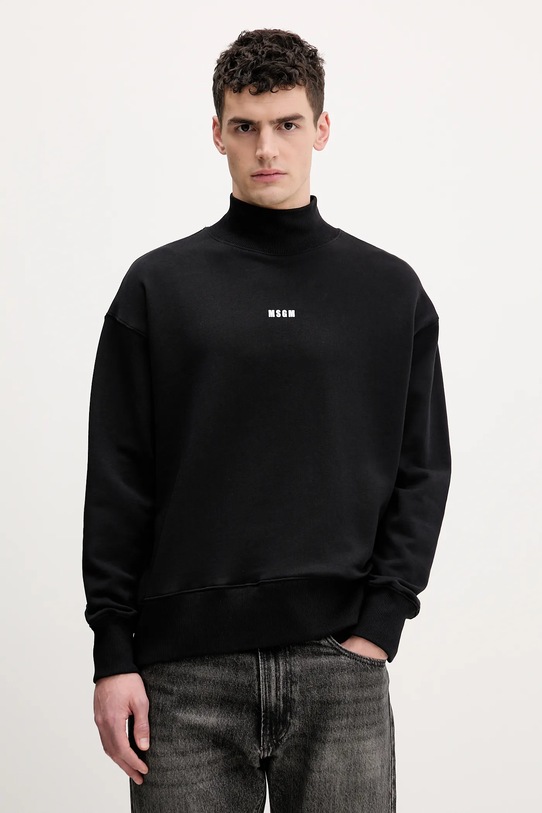 MSGM bluza bawełniana bawełna czarny 200MM508.300000