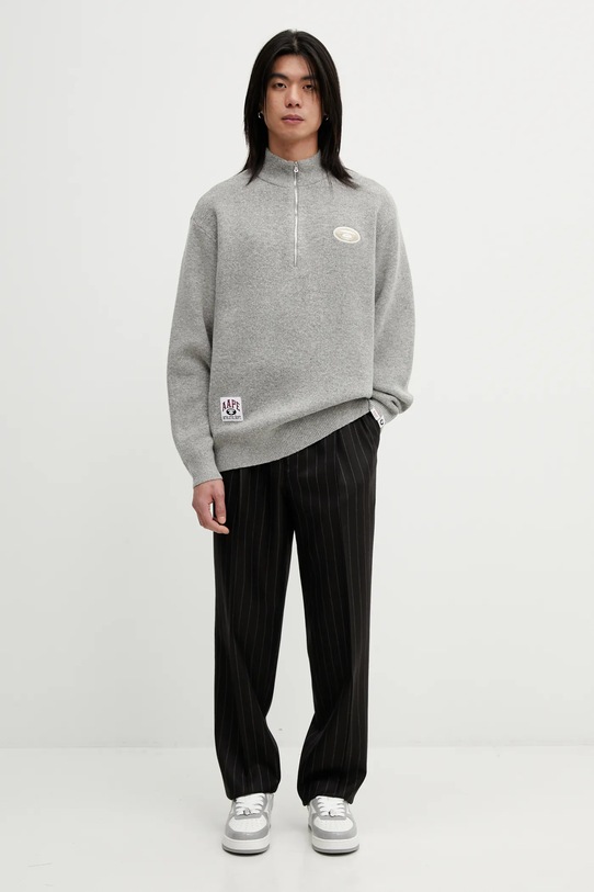 Светр AAPE AAPKNMD303XXP сірий