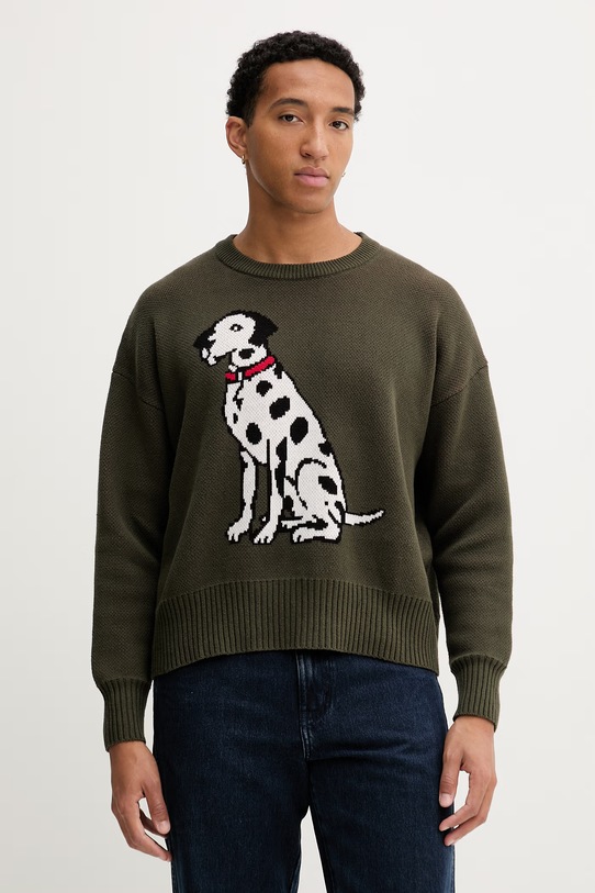 Βαμβακερό πουλόβερ Kaotiko πράσινο AR017.01.E002