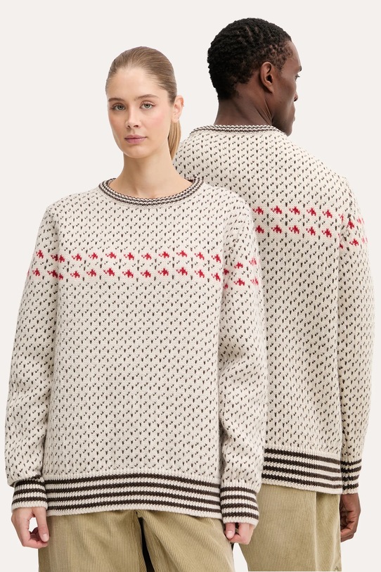 Mammut sweter wełniany Mammut x Cabourn Direttissima okrągły beżowy 1014.07060