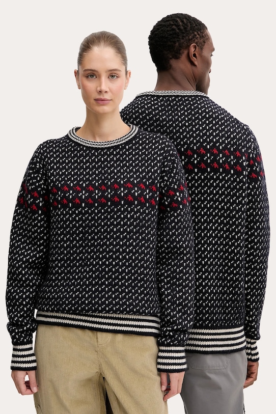 Mammut pulover de lână Mammut x Cabourn Direttissima groase bleumarin 1014.07060