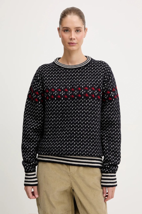 Mammut maglione in lana Mammut x Cabourn Direttissima 1014.07060 nero AW25