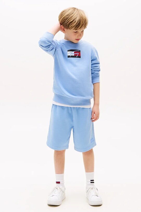 Tommy Hilfiger szorty bawełna niebieski KB0KB09759.9BYA