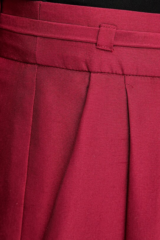 MUNTHE szorty jedwabne PEPPI bordowy 252143025209