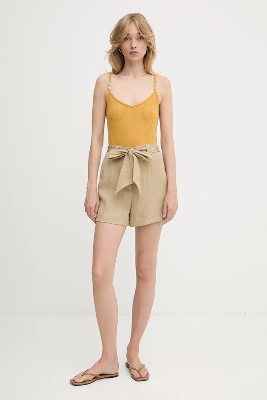 Morgan pantaloni scurți SHAVIK bej SS25