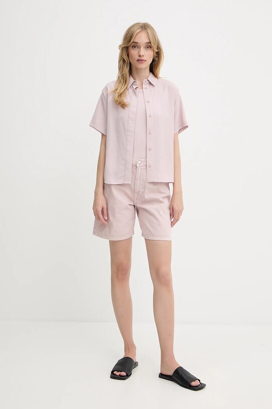 Samsoe Samsoe farmer rövidnadrág SASHELLY F25200013 rózsaszín AW25