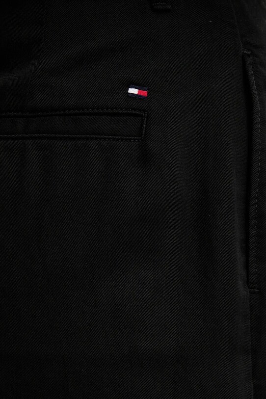 Шорты с примесью льна Tommy Hilfiger чёрный WW0WW45784