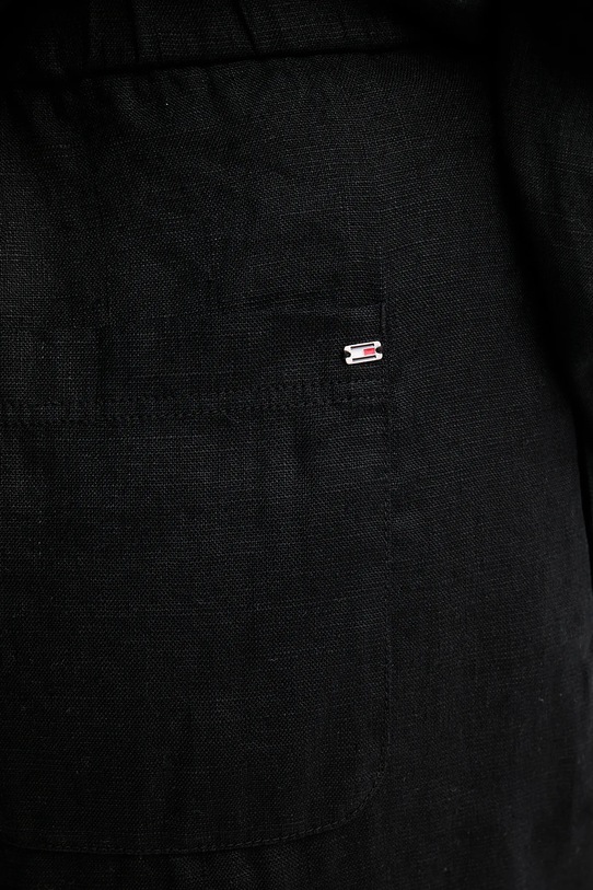 Lanene kratke hlače Tommy Hilfiger črna WW0WW46824