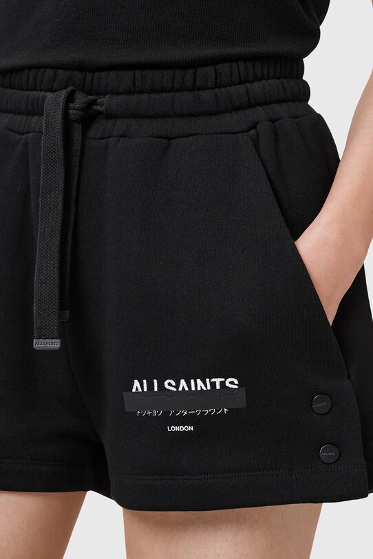 Ruházat AllSaints pamut rövidnadrág SORRI W053TC fekete