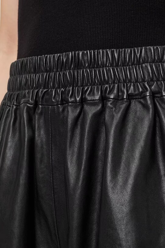 Îmbrăcăminte AllSaints pantaloni scurți de piele ARLA W059TC negru
