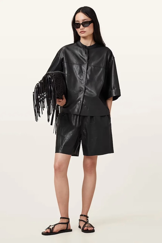 AllSaints szorty skórzane ARLA W059TC