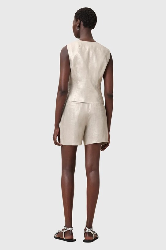 AllSaints szorty lniane AVERIE W069QC