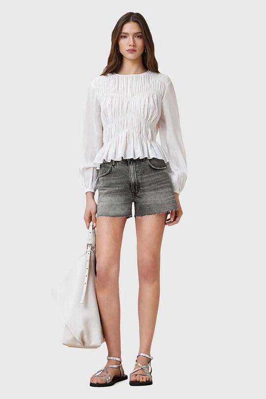AllSaints szorty jeansowe TATE W076EC