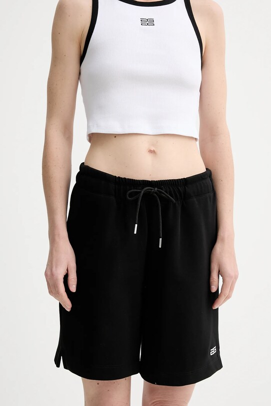 Gestuz pantaloni scurți tricotaj negru 10910317