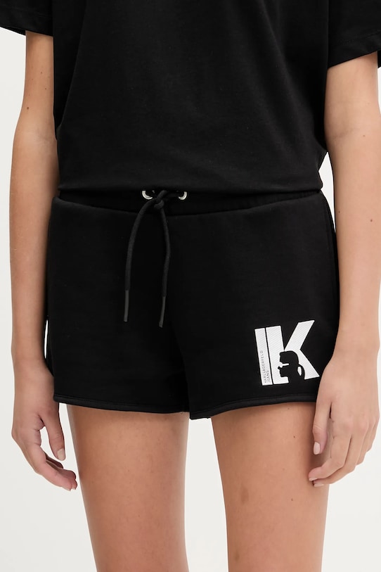 Шорти Karl Lagerfeld Jeans трикотаж чорний A3W10125