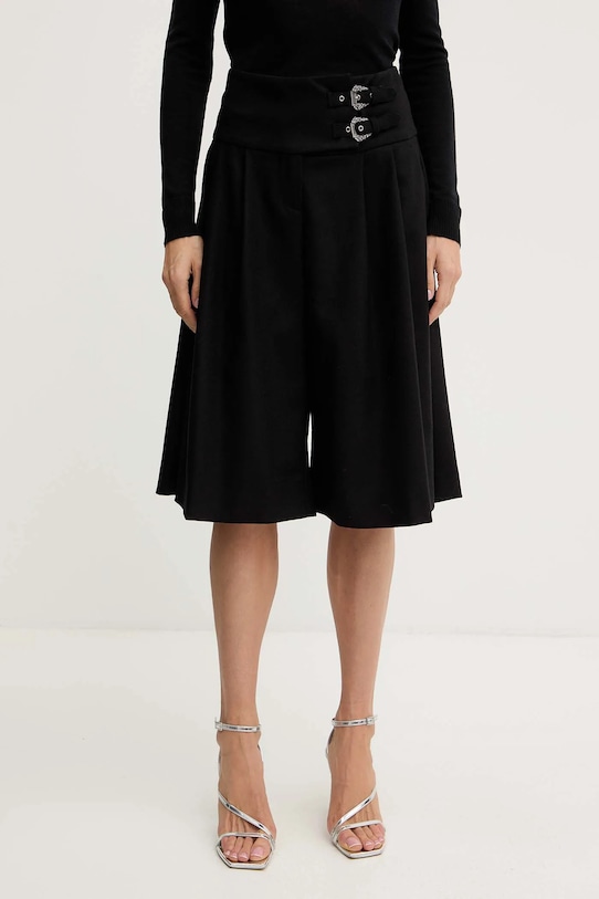 Versace Jeans Couture szorty z domieszką wełny tkanina czarny 79HAD102.N0542