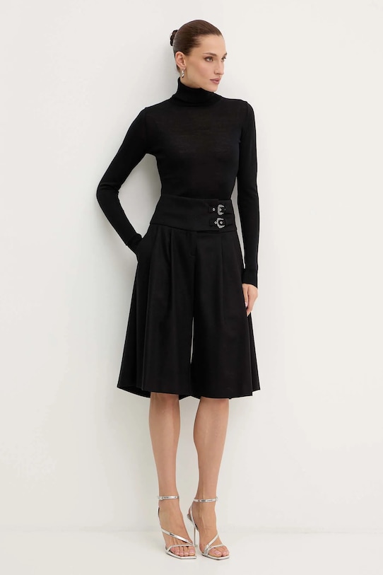 Versace Jeans Couture szorty z domieszką wełny 79HAD102.N0542 czarny AW25