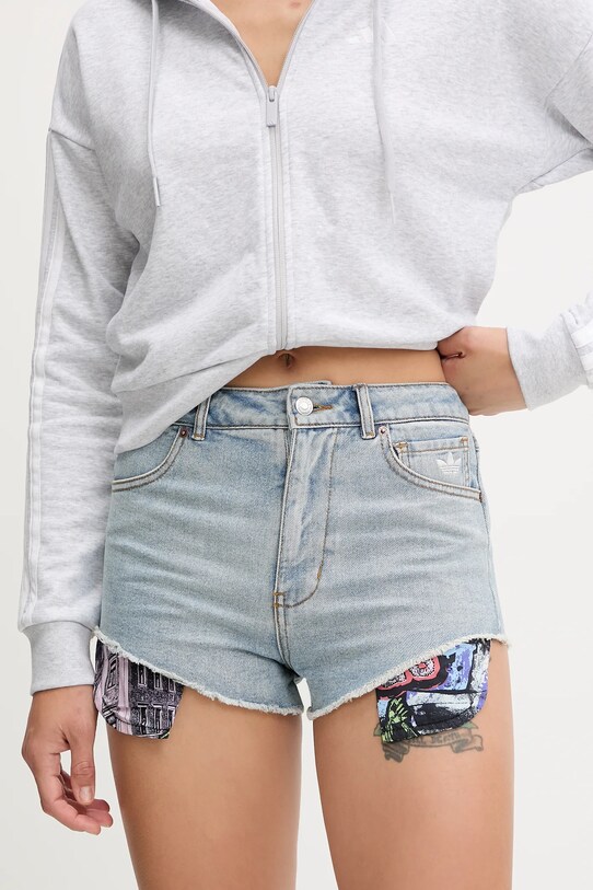 adidas Originals farmer rövidnadrág Pride x Jeremy Scott szövet kék JW0831