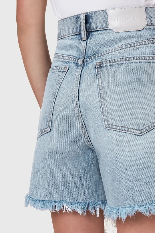 AllSaints szorty jeansowe bawełniane DORIS niebieski W067EC