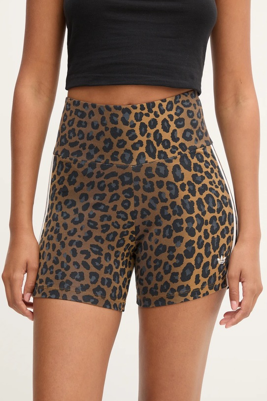 adidas Originals pantaloni scurți Booty Short cu modele maro JW7306