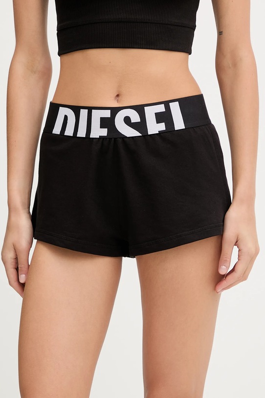 Diesel pantaloni scurți ARIANNA-D-POP tricotaj negru A17659.0IKBJ