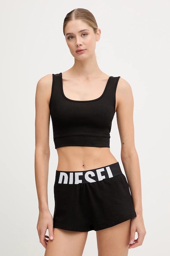 Diesel pantaloni scurți ARIANNA-D-POP A17659.0IKBJ negru AW25