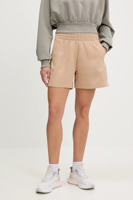 adidas pantaloni scurți Future Icons tricotaj bej JW7834