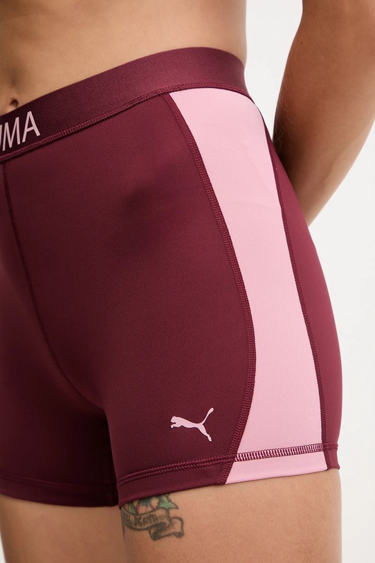Puma pantaloni scurți de antrenament burgundia 526680